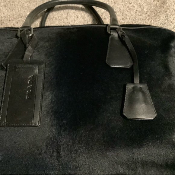 Prada- Vintage Travel Bag Black Calf Hair. - Picture 4 of 16